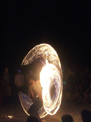 Fire Twirler @ Koh Pha Ngan by Tim Parkinson