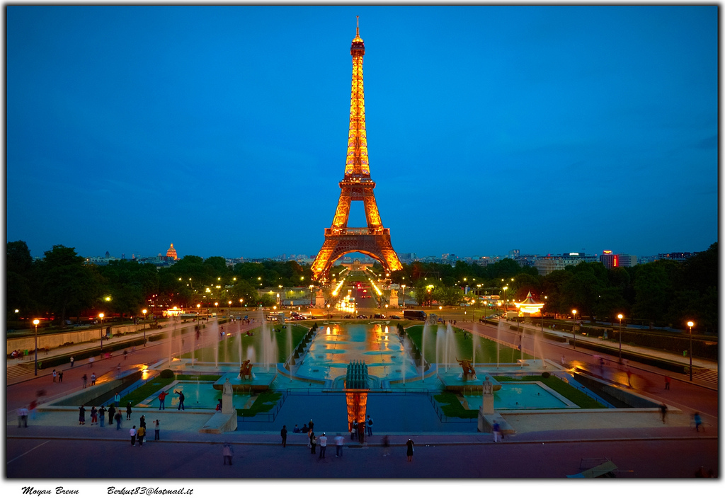 eiffel tower paris by Moyan Brenn