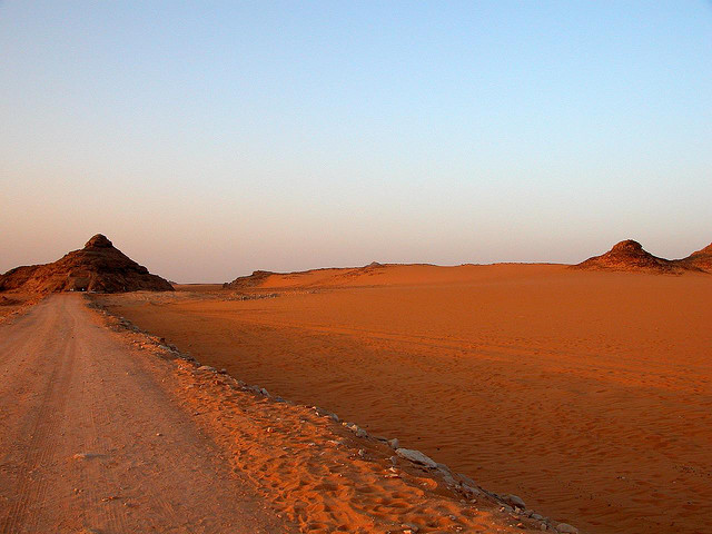 The road leading to the Tomb of Pennut. Lake Nasser, Egypt by Dennis Jarvis