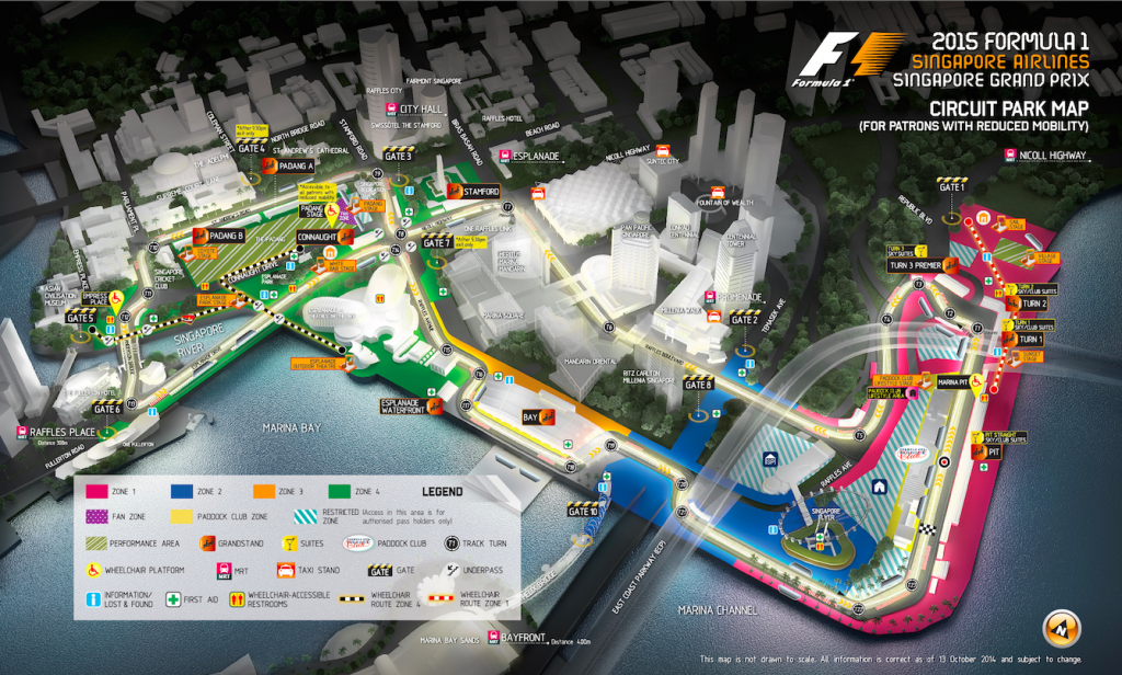 Singapore F1 2015 Map