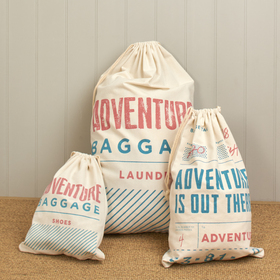 Set Of Three Adventure Travel Bags-£17.00