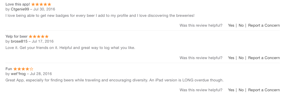 untappd itunes review