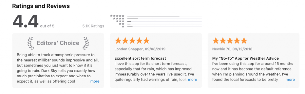dark sky app review itunes