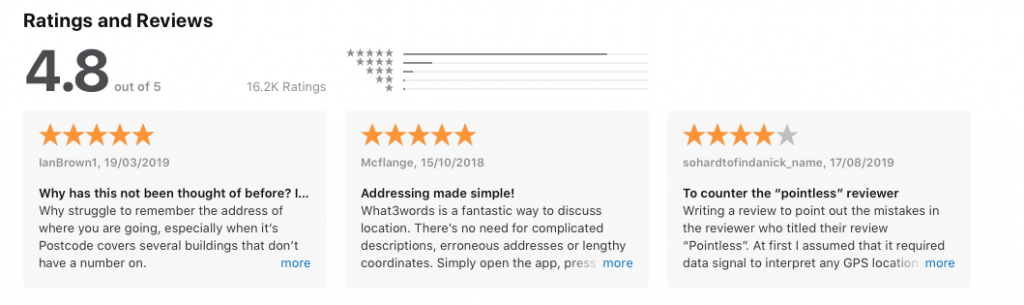 what3words app iTunes travel app review