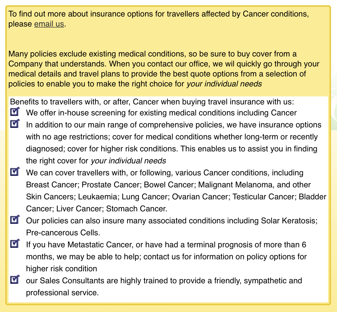 Travel Insurance for Cancer Patients Image