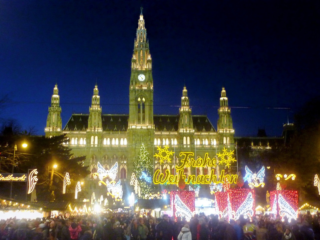 Imagen del mercado navideño de Viena