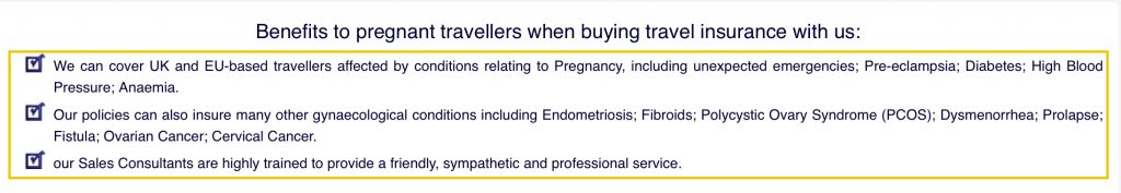 image of pregnancy travel insurance benefits