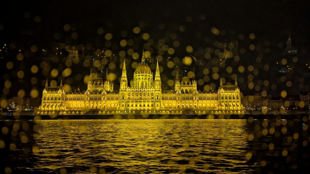 Hungarian Parliament View From Cruise Budapest