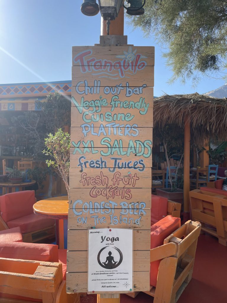 Tranquilo Bar Sign Perissa, Santorini, Greece