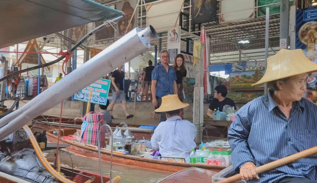 flower market boat Thailand image